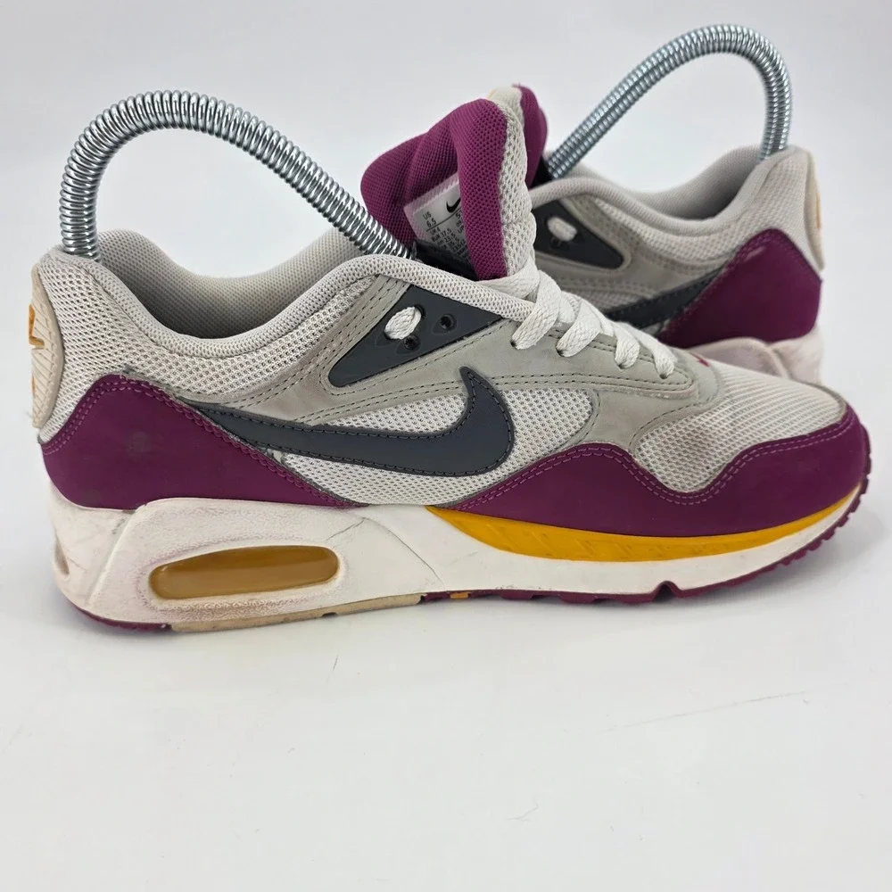 NIKE AIR MAX CORRELATE WOMENS SIZE 6.5 WHITE MAROON YELLOW SNEAKERS SHOE COMFORT - Picture 7 of 13